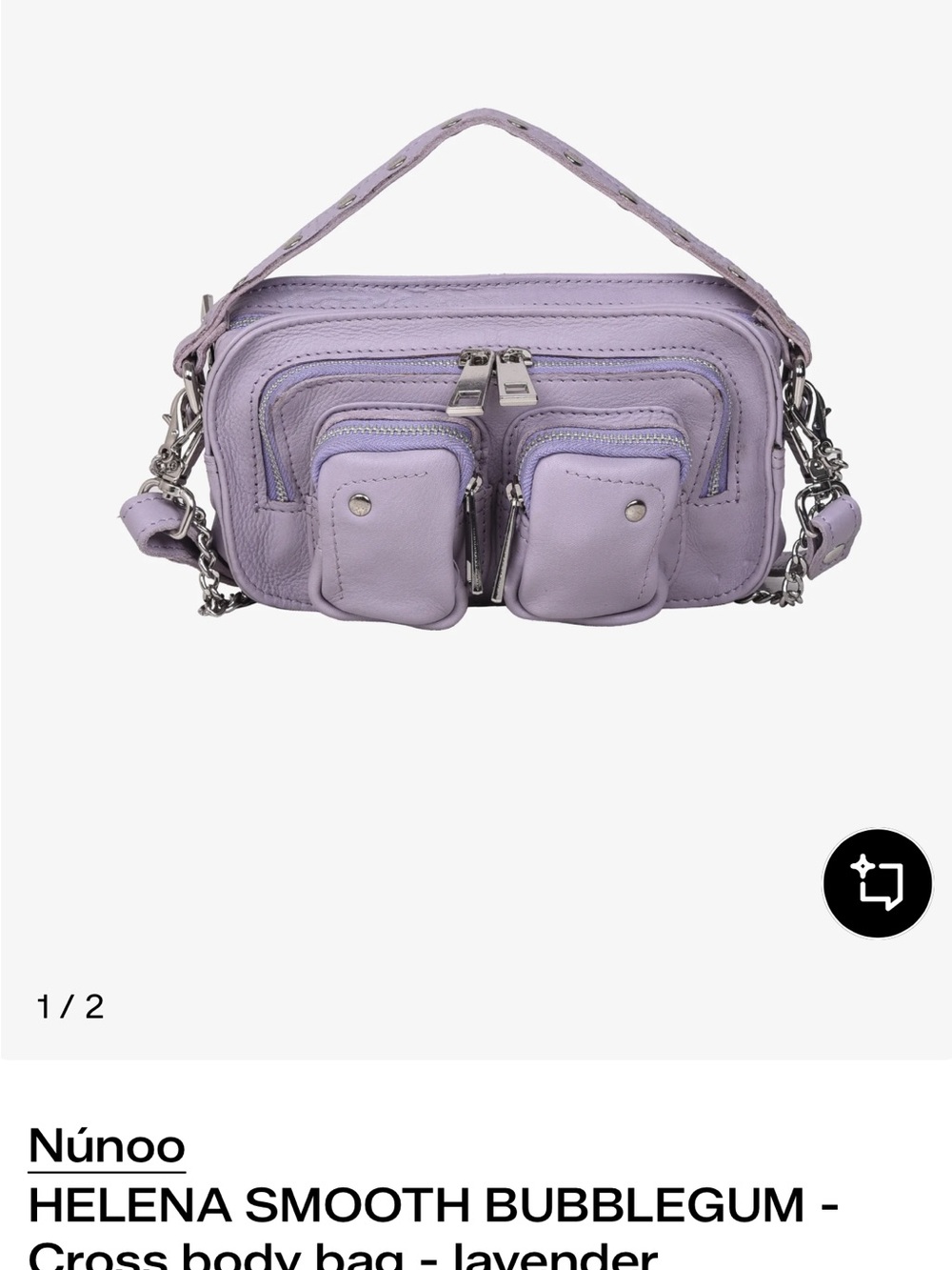 NúNoo Helena Women’s Lilac BubbleGum Crossbody Organizer Bag
